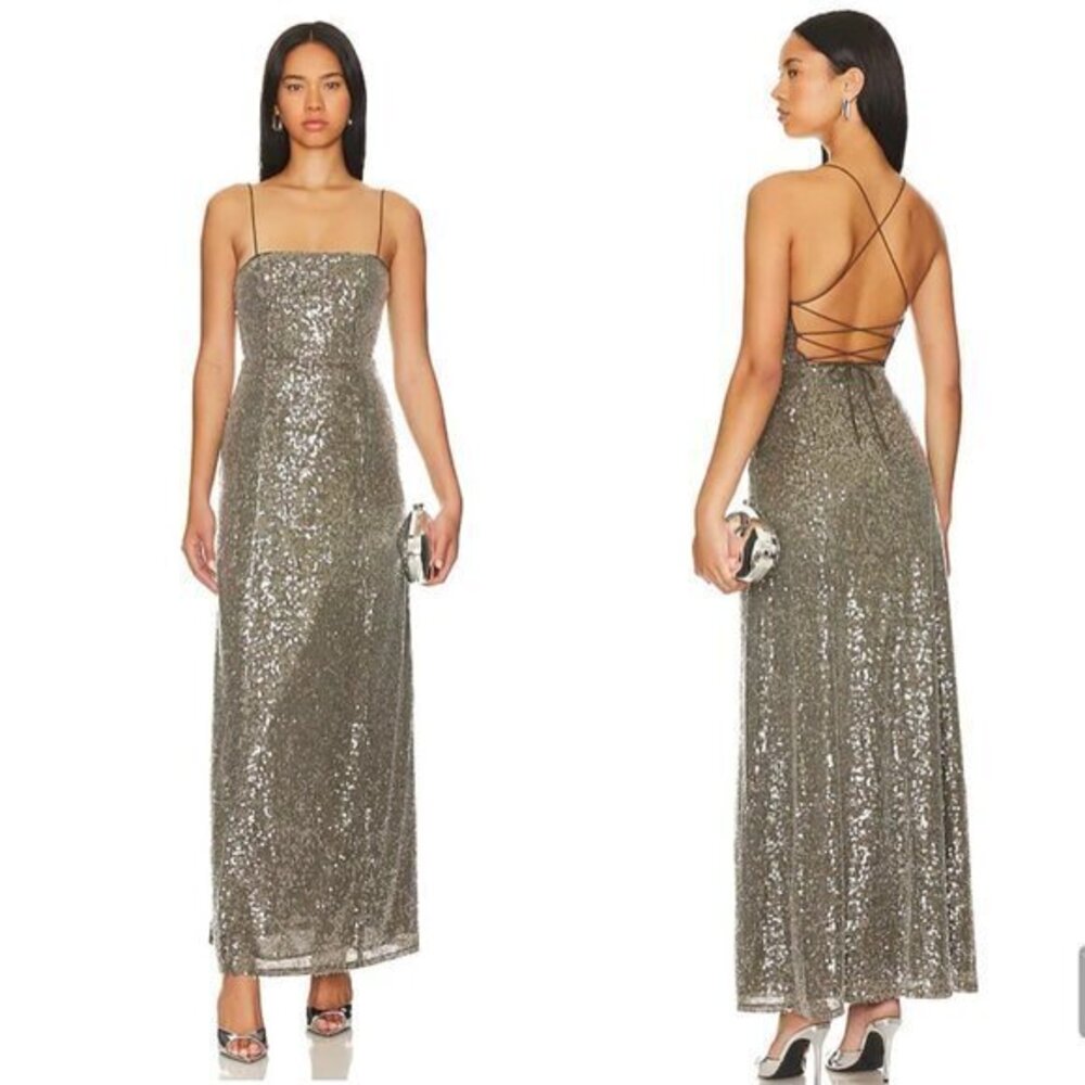House of Harlow 1960 x REVOLVE Krista Gown in Pewter Grey
